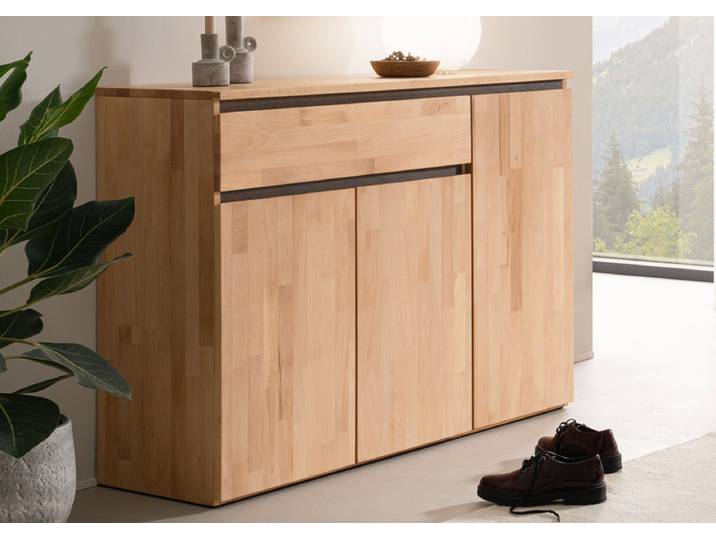 Sideboard 120x88cm 'Catania' Kernbuche massiv geölt 3 Türen/1 SK