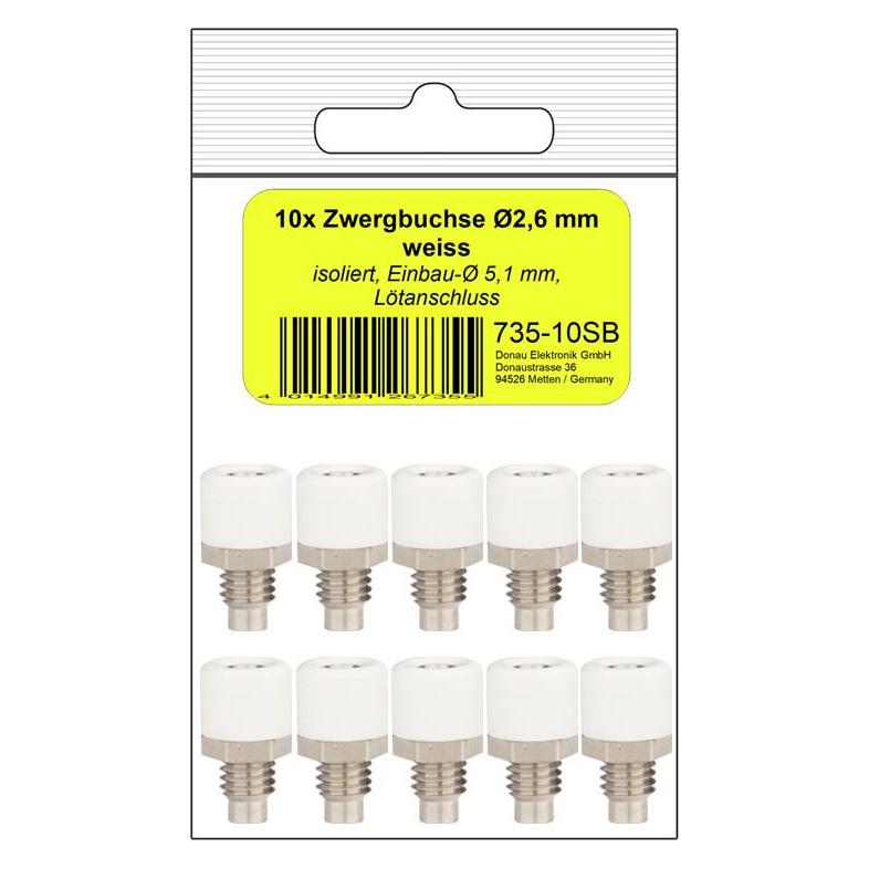 Donau 10 ZWERGBUCHSE 2,6mm weiss (735-SB)