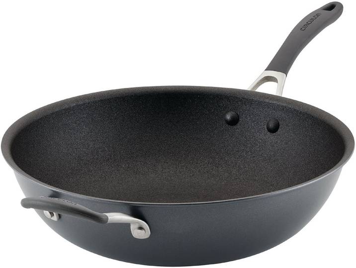 Circulon Wok Circulon A1 Wokpfanne mit Gegengriff, 34 cm, Edelstahl (1-tlg), dreilagig beschichtet, kratzfest, spülmaschinenfest