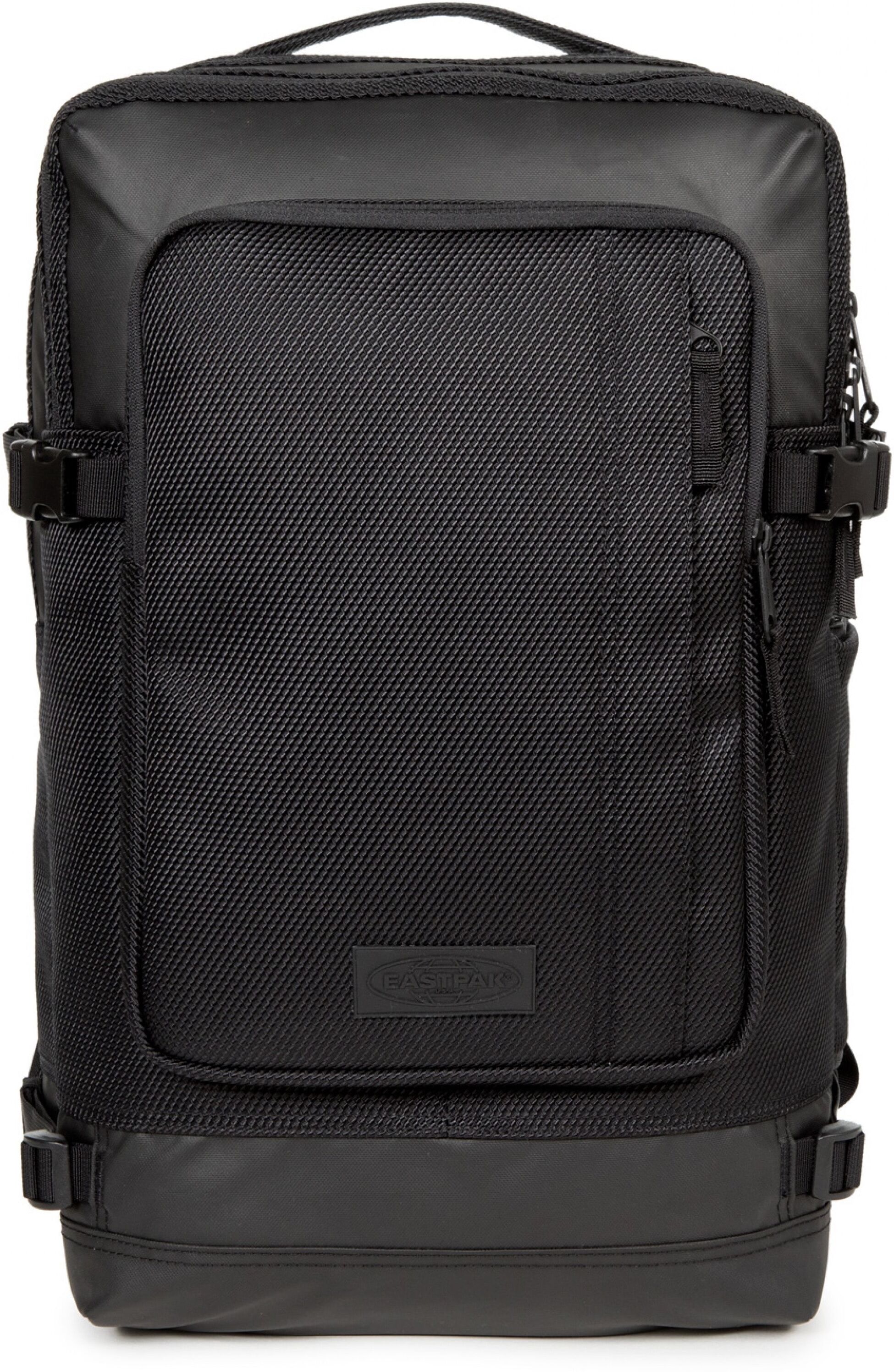 Freizeitrucksack EASTPAK "Tecum L", Damen, Gr. B/H/T: 33,5cm x 48,5cm x 21cm, schwarz (cnnct coat), Polyester, Basic, Rucksäcke Freizeitrucksack, Unisex Rucksack, Weekender, Duffle mit 15" Laptopfach cnnct coat B/H/T: 33,5cm x 48,5cm x 21cm