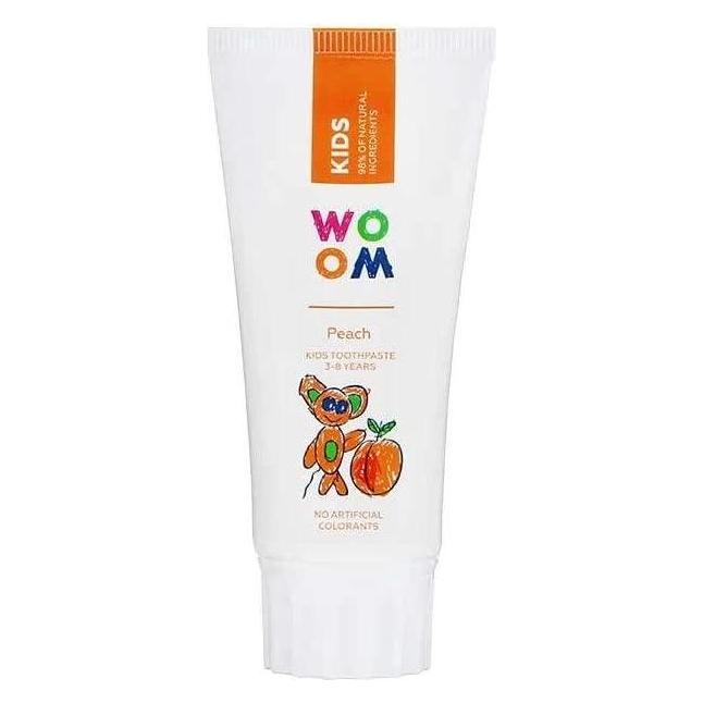 Woom Brand Kids Toothpaste Peach 3-8 Years - Baby Toothpaste (50 ml) (4751033920105)