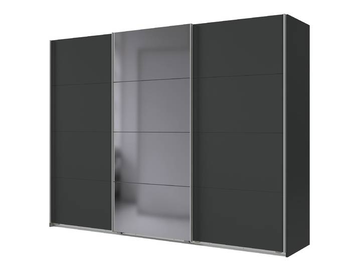 Schwebetürenschrank 270cm Schwarz/Graphit