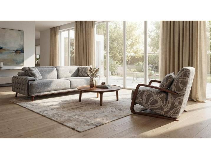Xlmoebel Polstergarnitur Elegante Wohnzimmer Sitzgarnitur Polstersofa Designer Sessel 2tlg