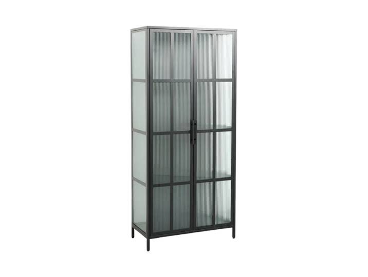 Stylischer Vitrinenschrank „Steel Now“ 80 x 180 cm Schwarz, Transparent Invicta Interiors