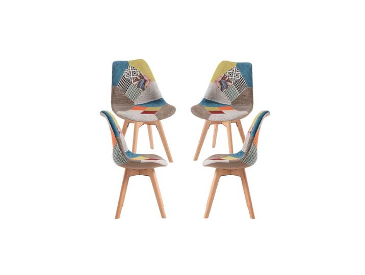 4er Set Synk Patchwork Stühle - Patchwork Couleurs
