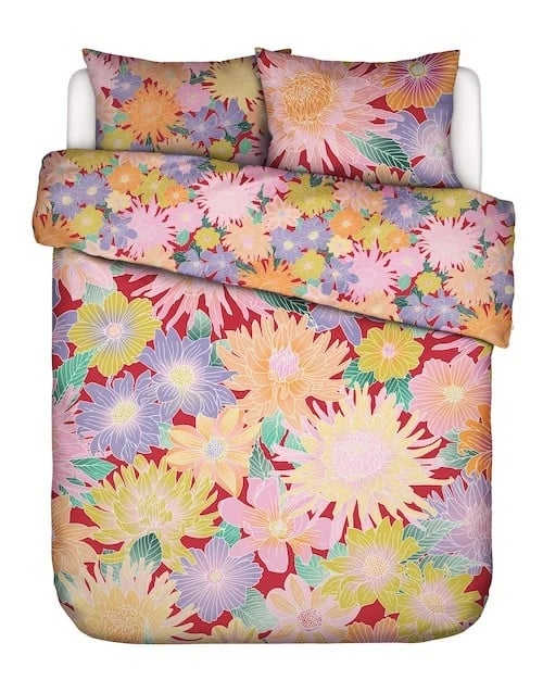 Essenza & Co Dekbedovertrek Flower Fling Happy Red