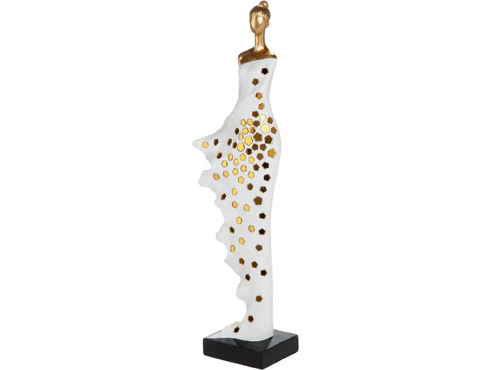 Skulptur GILDE Skulptur Frau Miraelle weiß H. 52 cm , weiß, B:14cm H:52cm T:9,5cm, Kunstharz, Dekofiguren, Skulptur, Anmutig modern dekorativ Wohnaccessoire Skulpturenfigur