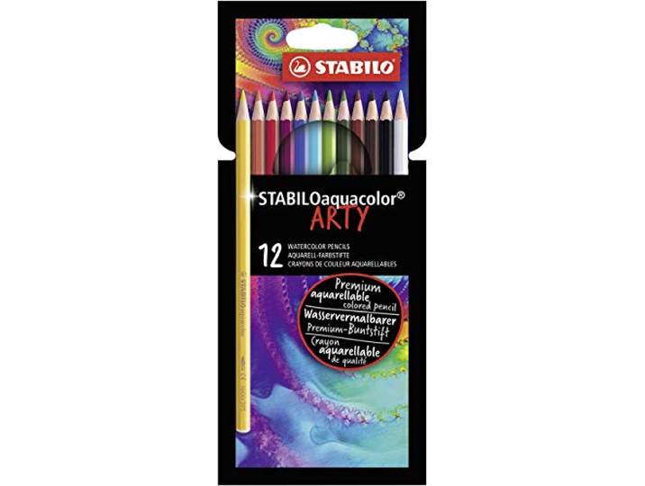 STABILO - Aquarel kleurpotloden - aquacolor ARTY - Etui met 12 kleuren