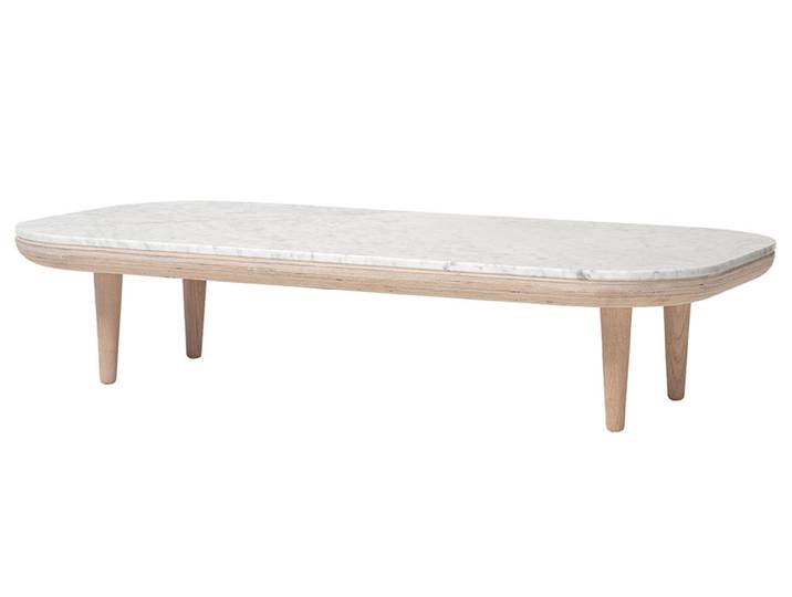 &TRADITION table basse FLY SPACE COPENHAGEN SC5 (Blanc / Blanc Carrara - Chêne massif huilé / Marbre)