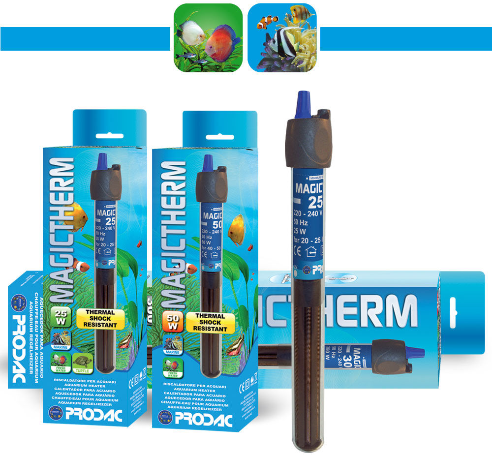 PRODAC TERMORISCALDATORE RISCALDATORE MAGICTHERM AL QUARZO PER ACQUARIO TERMOSTATO 150W