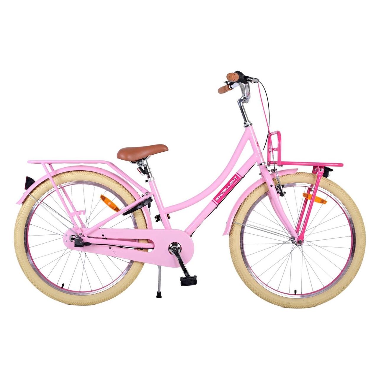 Volare Excellent Kinderfiets - Meisjes - 24 inch - Roze - 3 Versnellingen (24") (24140)
