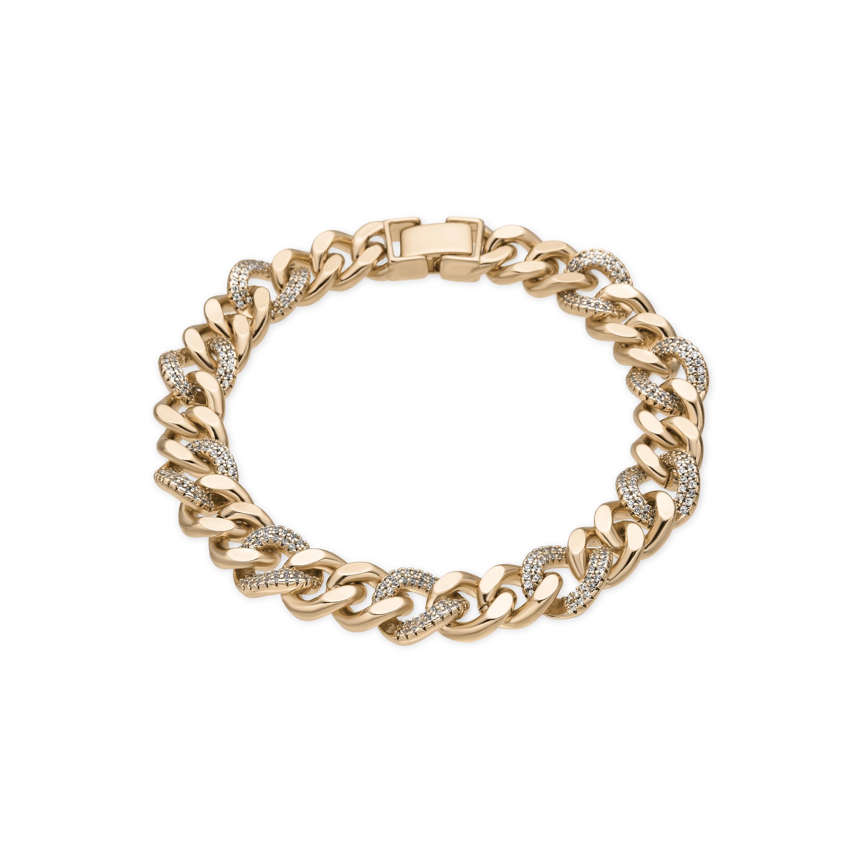 Luxenter Armband mit 18 Karat Gelbgold-Finish und funkelnden Zirkonia-Steinen – Sarva