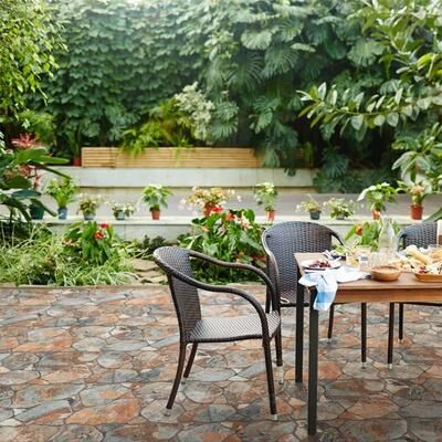 "Merola Tile Canet Oxido 17"" x 17"" Porcelain Floor and Wall Tile"