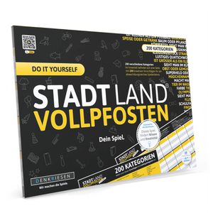 Denkriesen Spielblock Stadt Land Vollpfosten, Do It Yourself, ab 9 Jahre, 29,7 x 21cm, 50 Blatt