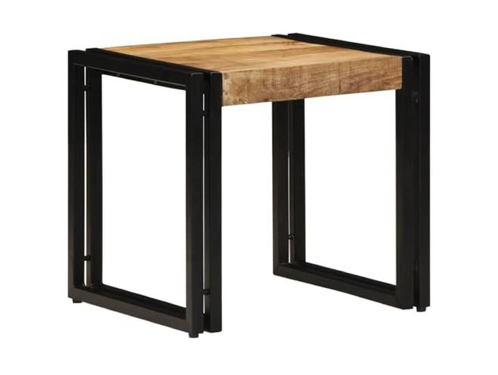 HEFZGDB Couchtisch aus massivem Mangoholz mit Eisenrahmen 40x50x38 cm Industriestil Langlebig