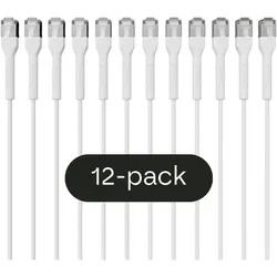 Broadbe Slim Patch Cable 10G White 3m 12-pack Cable-Patch-Cat6A-WT-3M-Slim-12 (CAT6a, 3 m), Netzwerkkabel