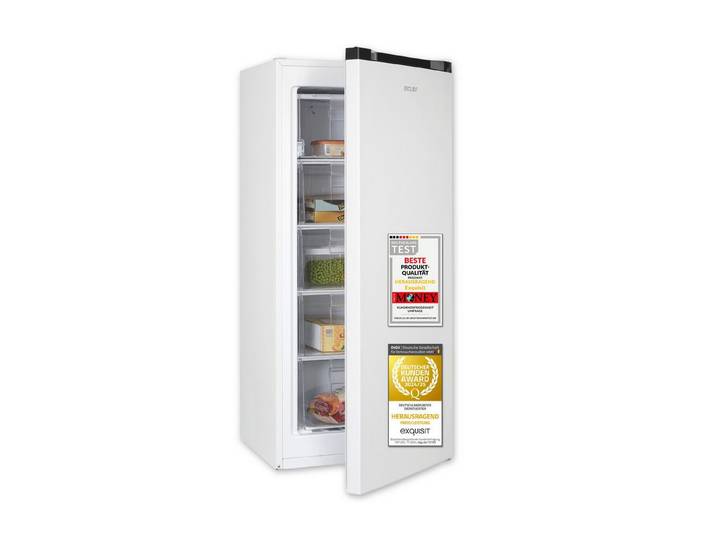 exquisit Gefrierschrank GS5145-050C, 125.9 cm hoch, 54 cm breit,4-Sterne-Gefrieren, Wechselbarer Türanschlag, höhenverstellbare Füße