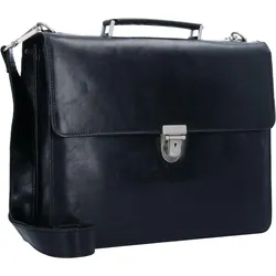 Leonhard Heyden Cambridge Aktentasche Leder 40 cm Laptopfach (15"), Notebooktasche, Schwarz