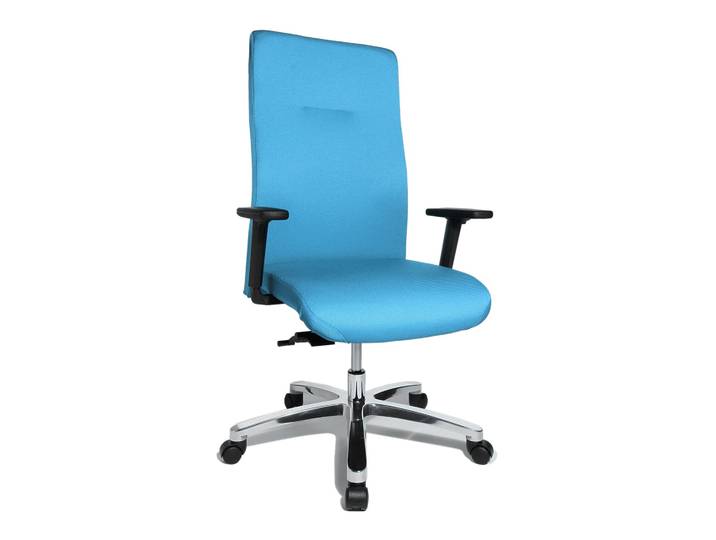 Bürostuhl Topstar Big Star 20 mit 2D Armlehnen, Hellblau/Verchromt, Neu, Ergonomischer Stuhl - ideal für flexibles Arbeiten