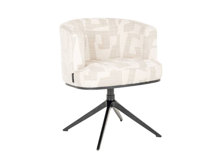 Drehbarer Design Sessel „Cheyenne“ mit Armlehnen Beige Grafik Richmond Interiors