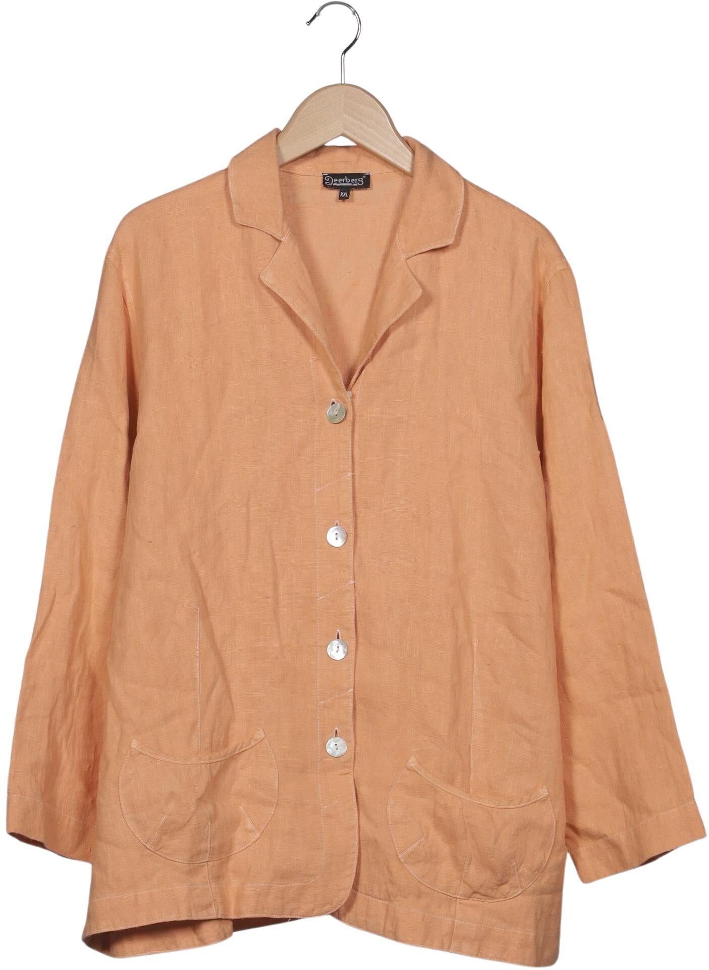 Deerberg Damen Jacke, Orange, Gr. Xxl, Leinen - Second Hand