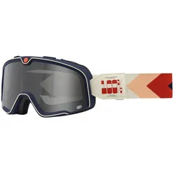 100%, Herren, Sportbrille, Barstow Goggle Teluride - Smoke Lens (Dunkelblau, Smoke), Mehrfarbig