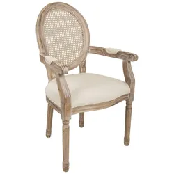 STUHL aus Holz, beige, 55x46x96cm