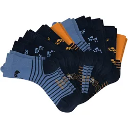 SCHIESSER Jungen Socken, 10er Pack - "Legwear Kids", Muster, Baumwolmischung Blau / 31-34