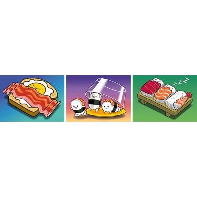 Minipuzzle-Trio 100 Teile - Kawaii Breakfast, Lunch & Dinner