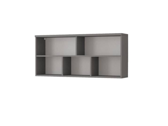 Deine Möbel 24 Kinder-Wandregal Olmo 09 110/27/55 Grau, 110x55x27 cm, Wohnzimmer, Regale, Wandregale