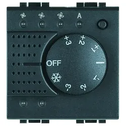 BTicino L4692FAN Raumthermostat für Fan-Coils 3-40°C Kontr.-LEDs Anthrazit