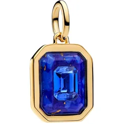 Pandora 765035C01 Charm-Anhänger Himmelblaues Hexagon Goldfarben