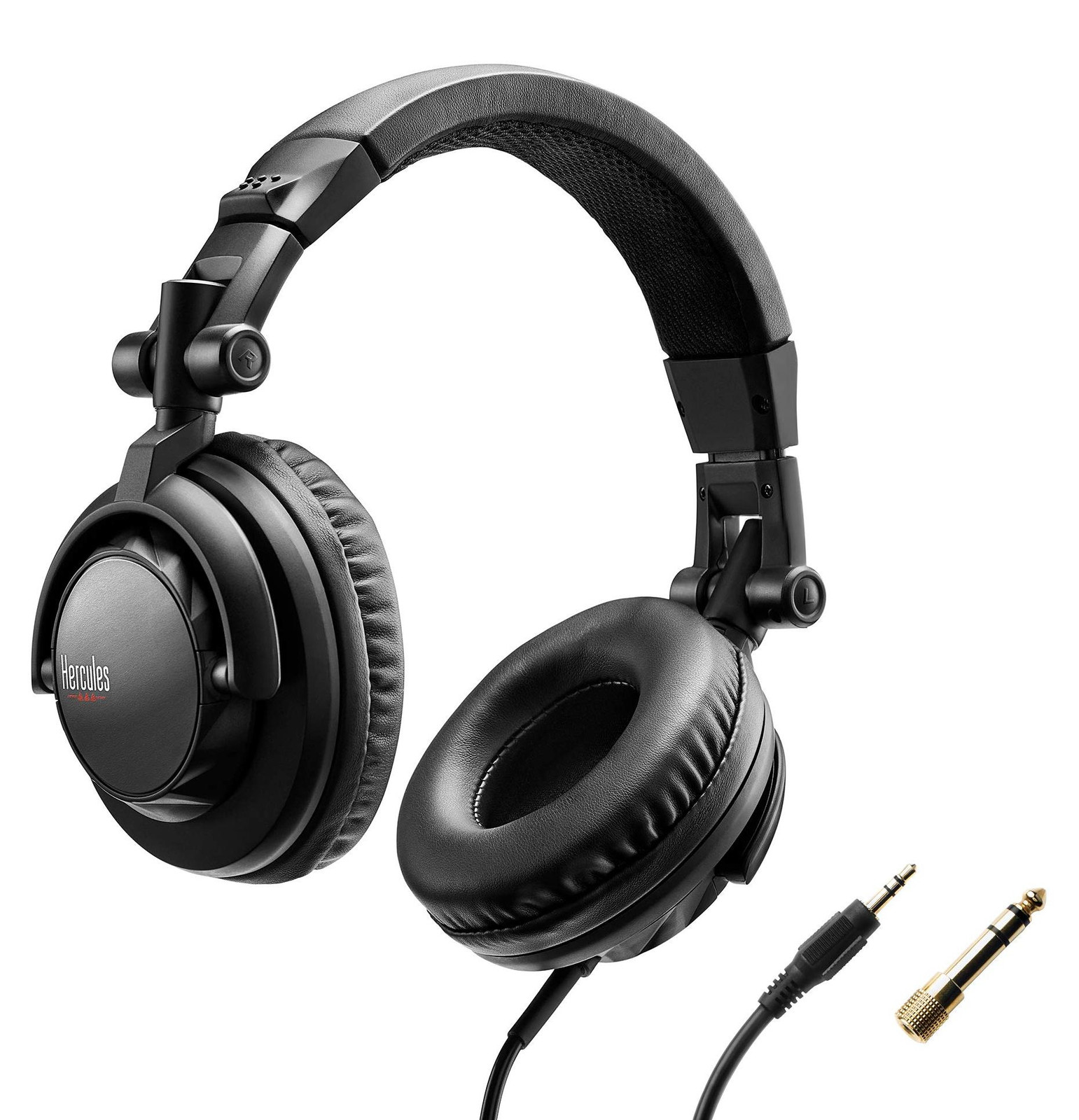 Hercules HDP DJ45 DJ-koptelefoon - Zwart - Opvouwbaar met draaibare oorschelpen en 2m kabel