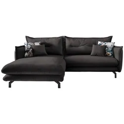 Wohnlandschaft Lava Anthrazit Velours