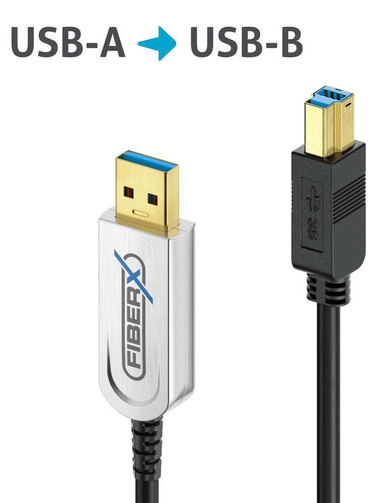 Purelink FiberX FX-I645-020 USB 3.1 Gen2 USB-A/USB-B AOC Glasfaserkabel, 20 m