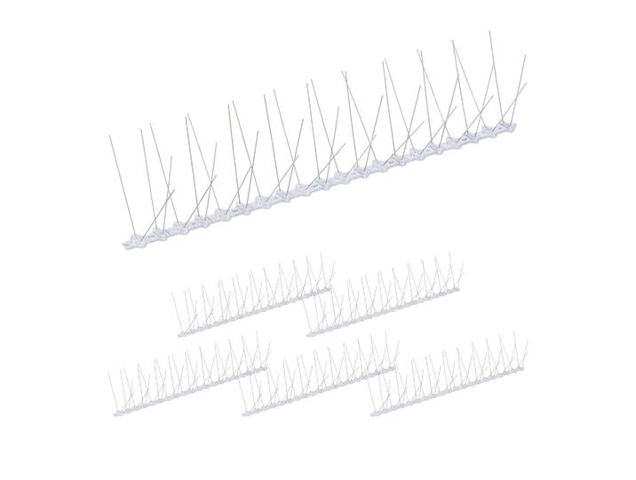 Vogelabwehr Spikes 6er-Set Silber-Transparent