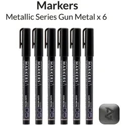 Gaahleri Metallic Series Markers * 6 Gun Metal
