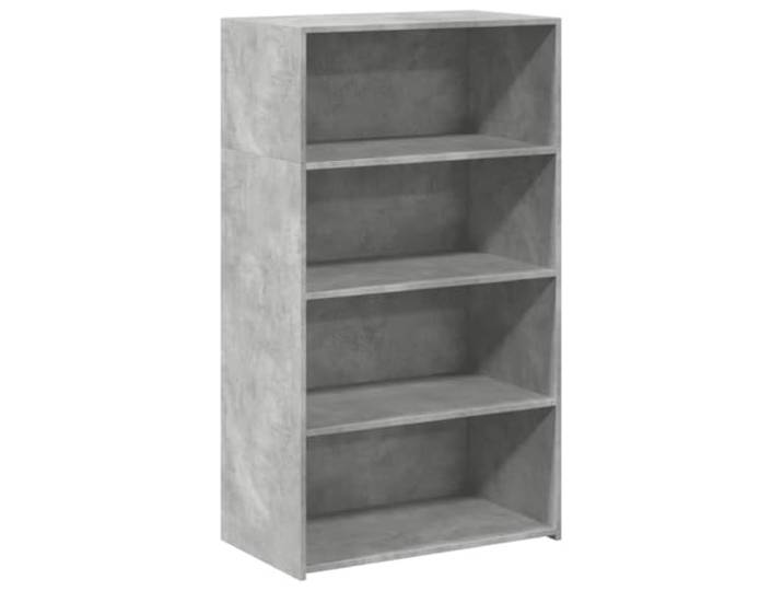 GFMGUEMV Highboard Betongrau 70x41x124 cm Holzwerkstoff Stauraum Schrank Klassisches Design, glatte Oberfläche, robuste Konstruktion, viel Platz, pflegeleichte Reinigung, moderne Optik