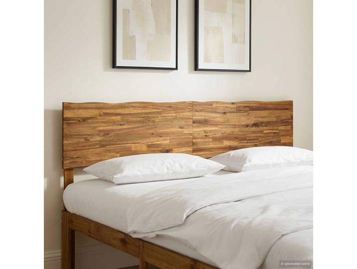 vidaXL Kopfteil mit Live Edge ROSTOCK Natur 200 cm Massivholz Akazie