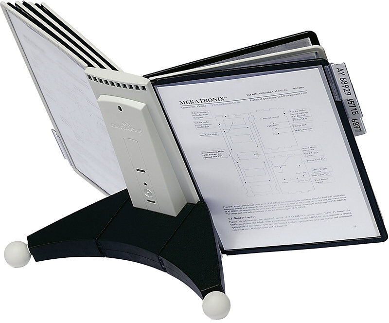 Modultischständer SHERPA, Komplettset aus Halter und Sichttafeln DIN A4, 10 Tafeln DURABLE