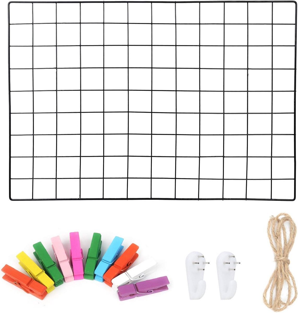 Decoratie Foto Wand Display Grid Muur Decoratie IJzeren Kunst Zwart 65 x 45 cm