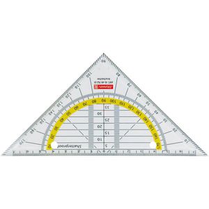 Brunnen Geodreieck 104975201 Office to go, 16 cm Hypotenuse, mit Lochung zum Abheften