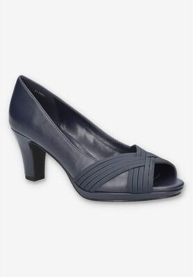 Women's Lavish Heel by Easy Street in Navy (Size 11 M)