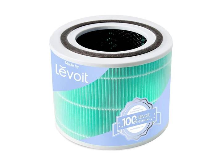 Ersatzfilter LEVOIT, cyan, ABS-Kunststoff, Kunststoff, Polyethylenterephthalat (PET), Filterkartuschen, Ersatzfilter, 3-Stufen-Filter zur Toxinabsorption, für Raucher und Allergiker