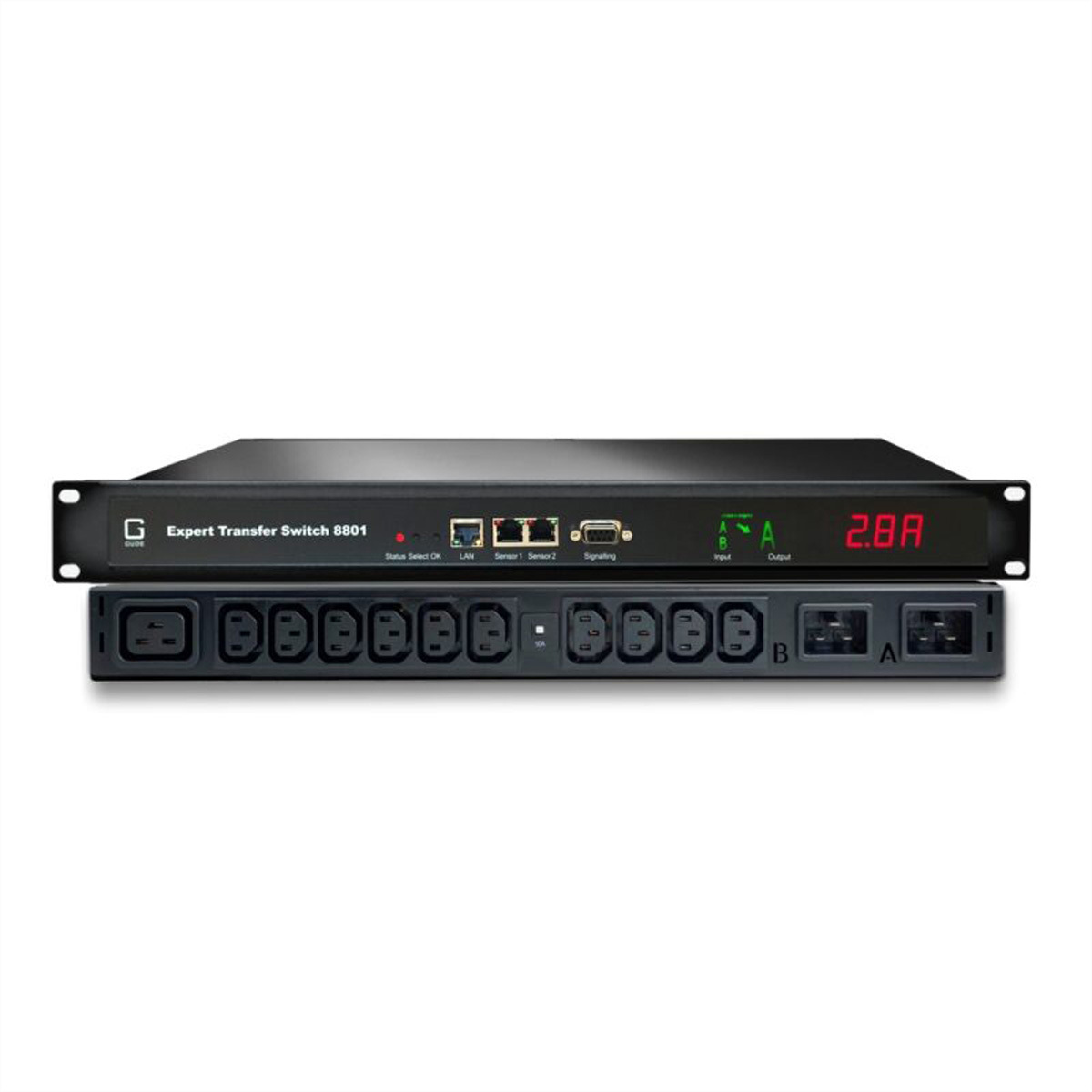 Gude 8801-3 Expert Transfer Switch 16A 1x IEC C19 6x C13 4xFuse