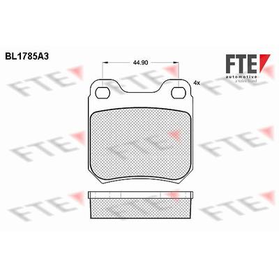 Fte Bremsbelagsatz, Scheibenbremse [Hersteller-Nr. 9010355] für Saab