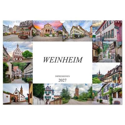 Weinheim Impressionen (Wandkalender 2027 DIN A3 quer), CALVENDO Monatskalender