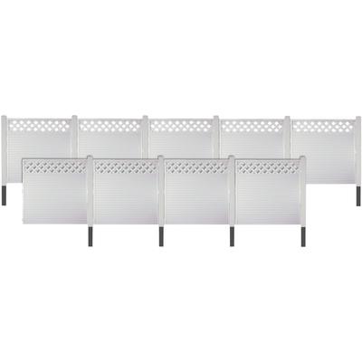 Sichtschutzelement TETZNER & JENTZSCH "LANGLEY 7", weiß, H:180cm, Aluminium, Polyvinylchlorid (PVC), Zaunelemente, Nie wieder streichen. Weiße PVC-Kunststoffzäune