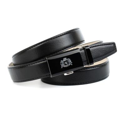 Ledergürtel ANTHONI CROWN, Damen, Gr. 105, schwarz, Leder, unifarben, Gürtel Ledergürtel, Glänzende Schließe mit Wappen
