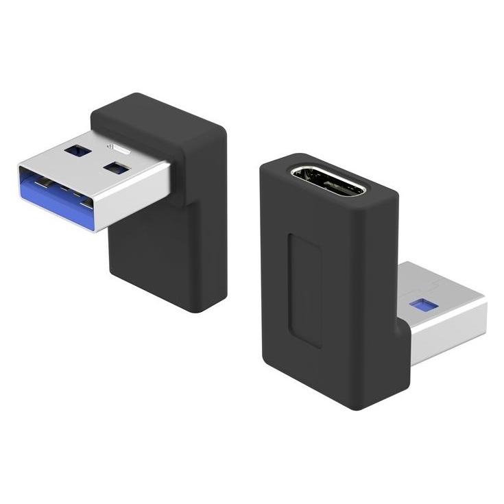 PremiumCord redukce USB-C - USB 3.0 Male, zahnutá2 (USB 3.2 Gen 1) (KUR31-27)